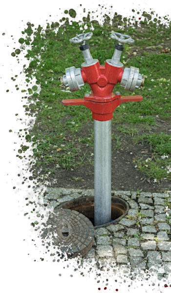 Foto eines Unterflurhydranten mit Standrohr Foto eines Unterflurhydranten mit Standrohr
